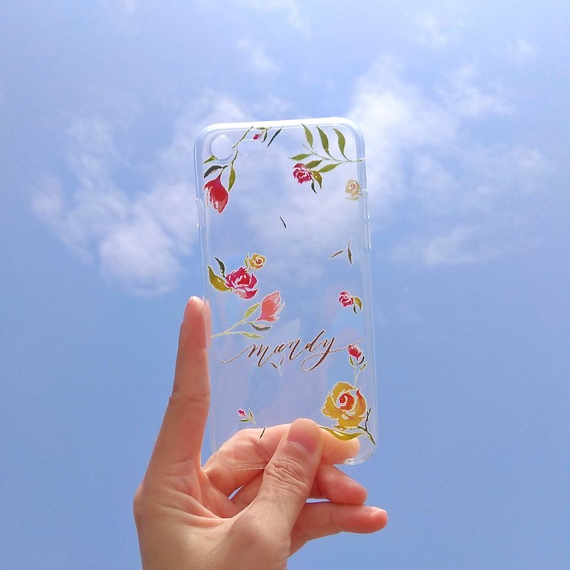 Mstandforc Rose Phone Case | Transparent | for iPhone and Android - Phone Cases - Plastic Multicolor
