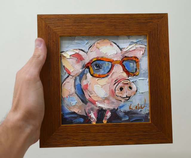 油彩人物画 メガネの男性 板に油 33cm×24cm 油彩人物画 メガネの男性 板に油 33cm×24cm セール価格]MADE IN