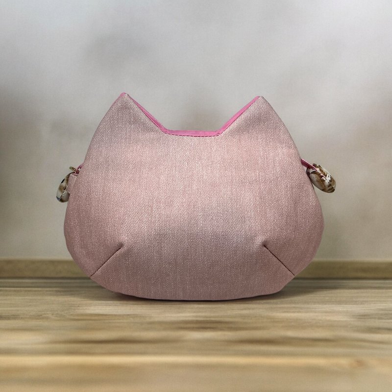 I love cats-Cat-shaped side-back cosmetic bag-Nano technology cloth customization area - กระเป๋าแมสเซนเจอร์ - วัสดุอื่นๆ 