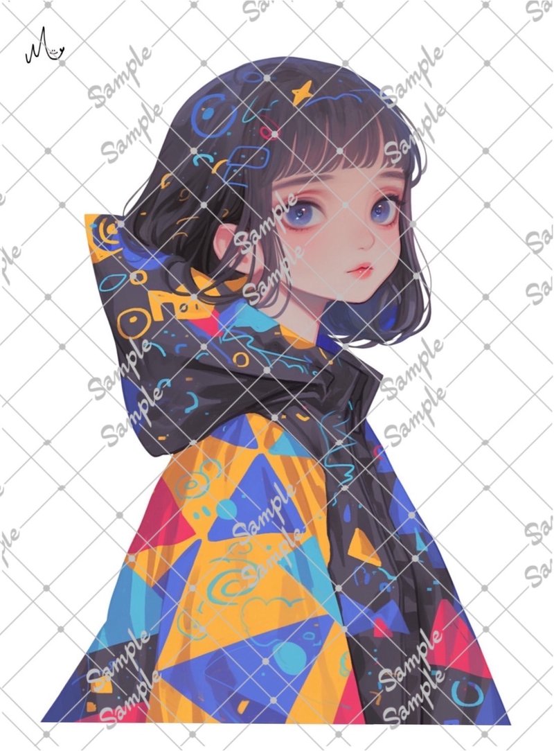 オリジナル人物ステッカー - 貼紙 - 紙 