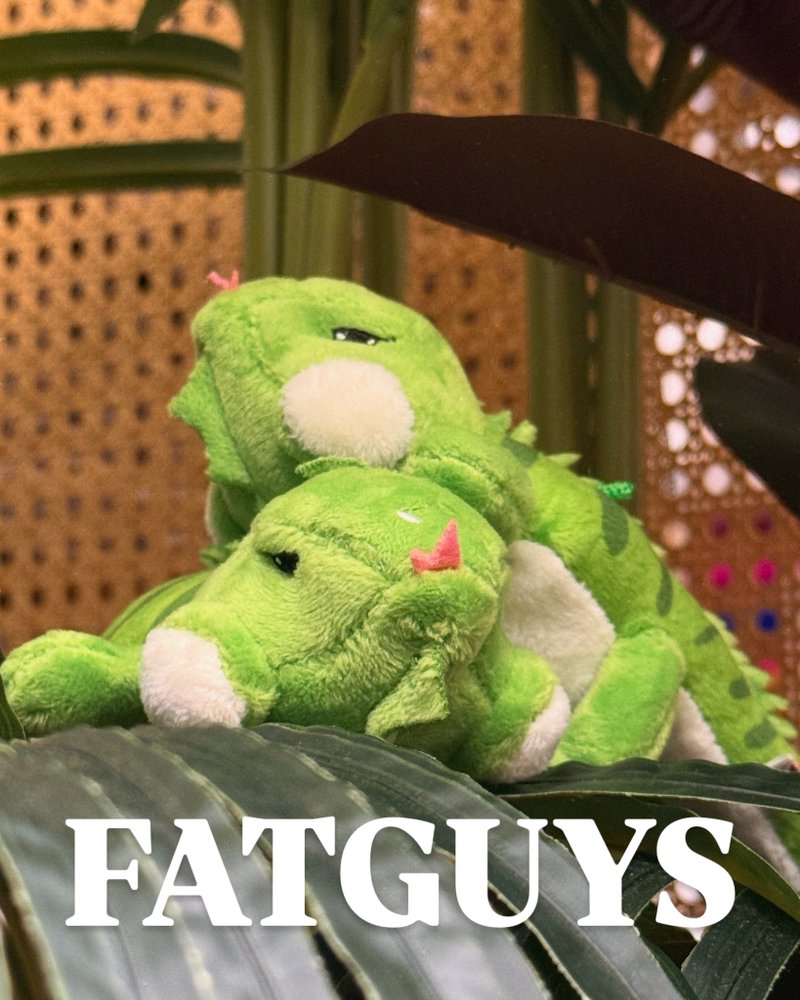 FATGUYS | 綠鬣蜥公仔 | 爬蟲 - 公仔/玩偶 - 棉．麻 綠色