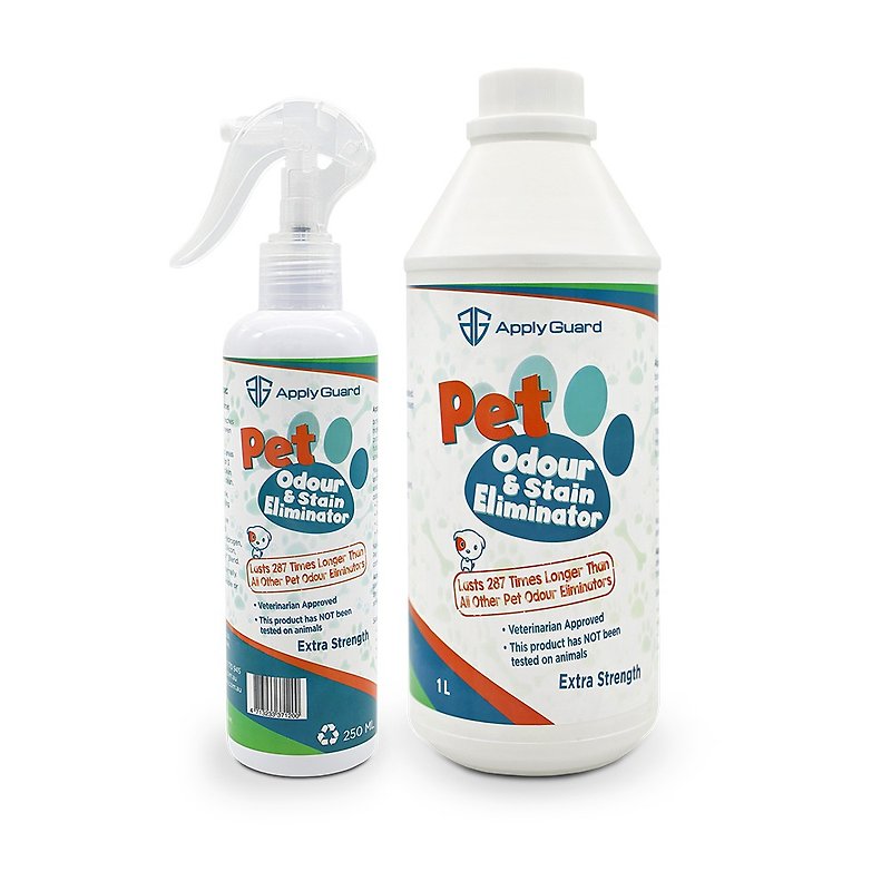 Pet deodorant antibacterial spray 250ml+1000ml refill bottle - อื่นๆ - วัสดุอื่นๆ สีใส