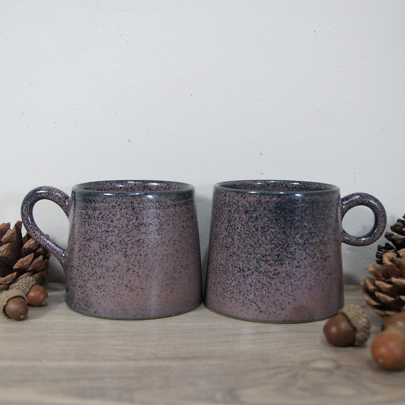 Blueberry coffee cup, teacup, mug, cup, mountain cup - about 300ml - แก้วมัค/แก้วกาแฟ - ดินเผา สีม่วง