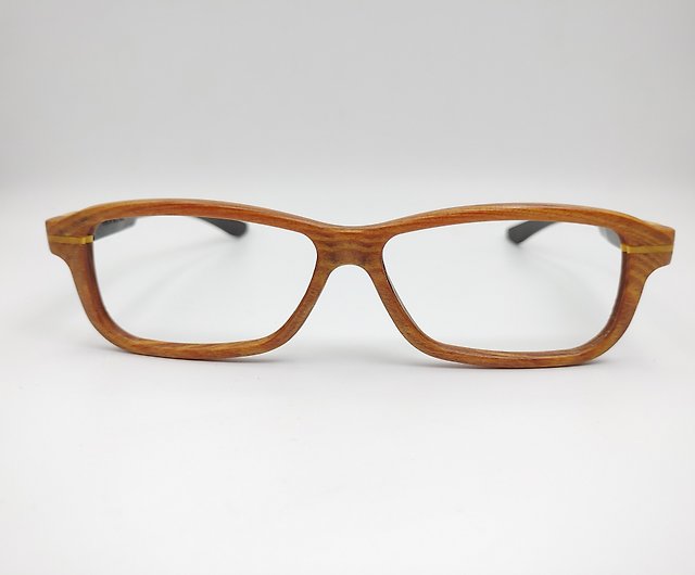 精緻手工木製眼鏡原木眼鏡台灣手工製造/贈送檜木手機平板架- 設計館 