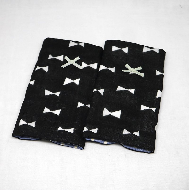 Japanese Handmade 8-layer-gauze droop sucking pads - เครื่องประดับ - ผ้าฝ้าย/ผ้าลินิน สีดำ