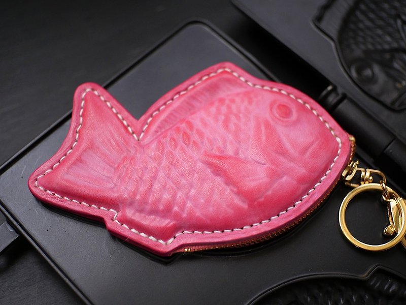 [Limited offer extension] Beautiful strawberry flavor squid roasting purse - กระเป๋าใส่เหรียญ - หนังแท้ 