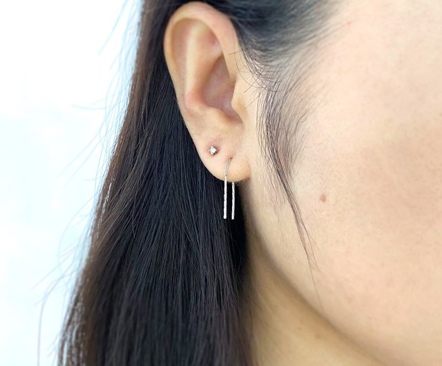 Short deals threader earrings