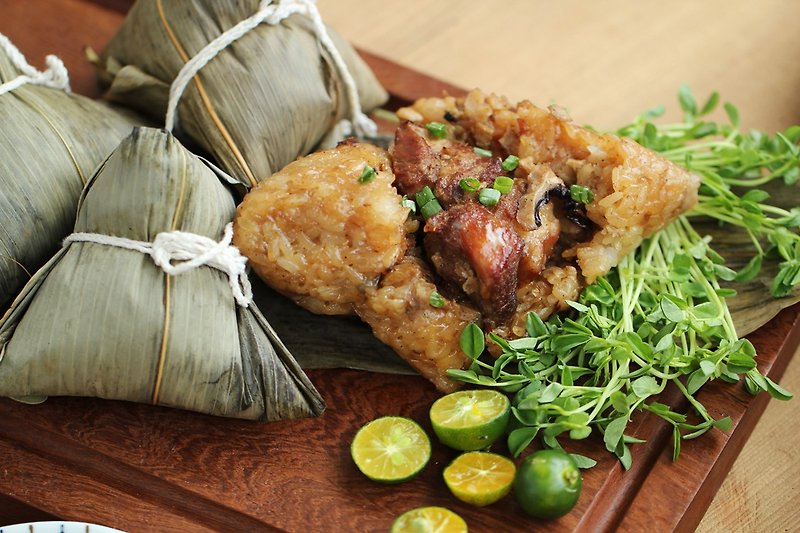端午預購 - 健康茶籽油肉粽 - 12入（葷） - 拌麵/麵條/米粉 - 新鮮食材 綠色