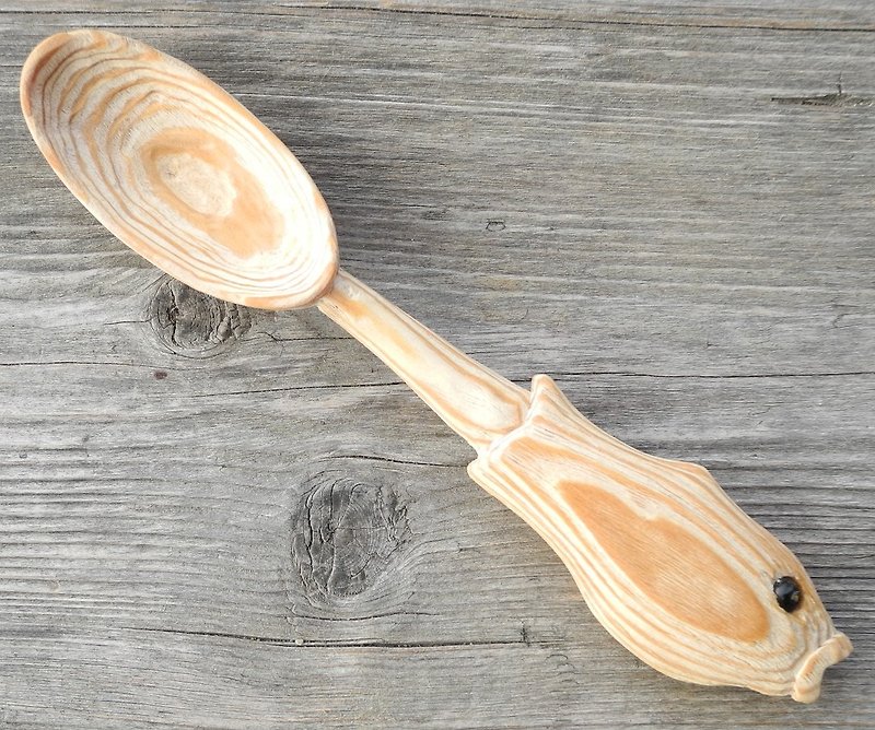 手彫りの木のスプーン - 調理器具 - 木製 多色
