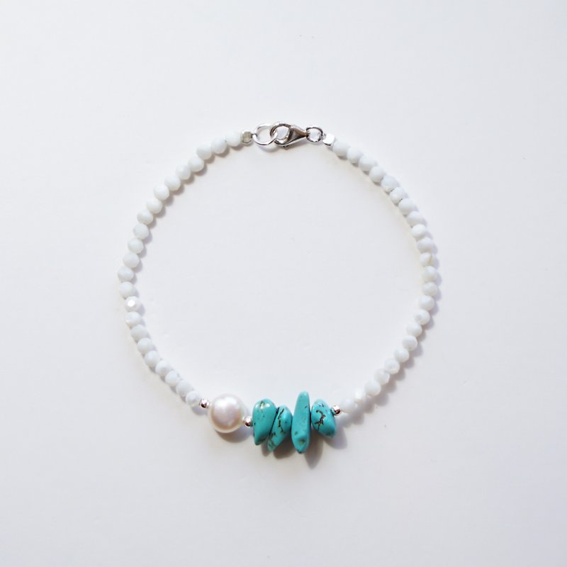 December Stone[Turquoise] Ore Bracelet Crystal Bracelet Customized Natural Stone - Bracelets - Stone Green