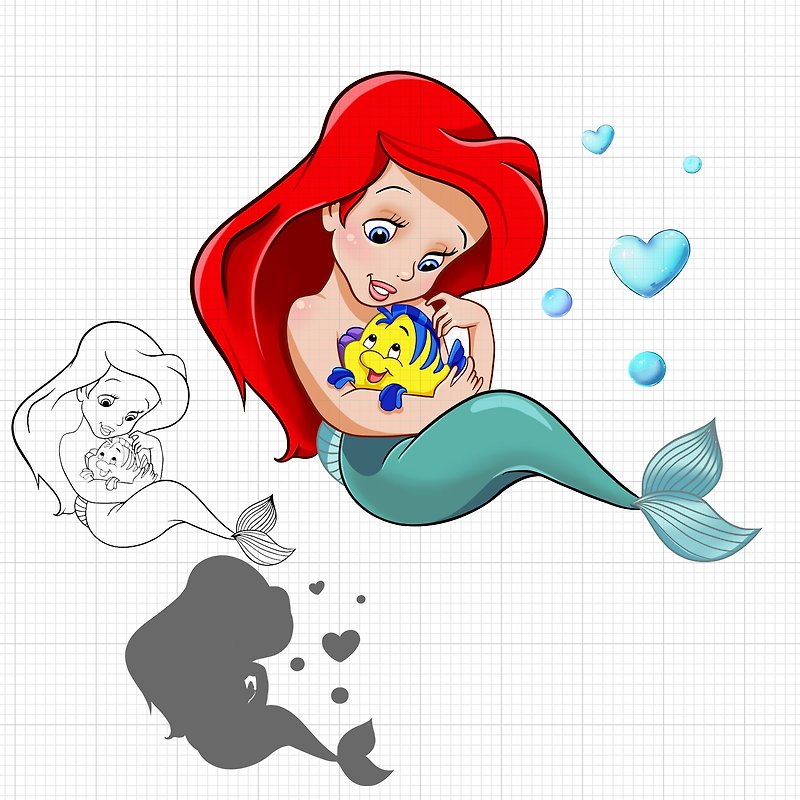 Princess Mermaid Svg, Little Princess svg, Little Princess Ariel png - 其他數位設計 - 其他材質 