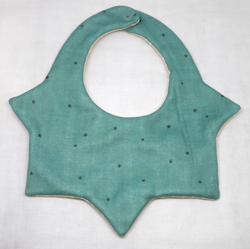 Japanese Handmade 8-layer-gauze Baby Bib - ผ้ากันเปื้อน - ผ้าฝ้าย/ผ้าลินิน สีเขียว