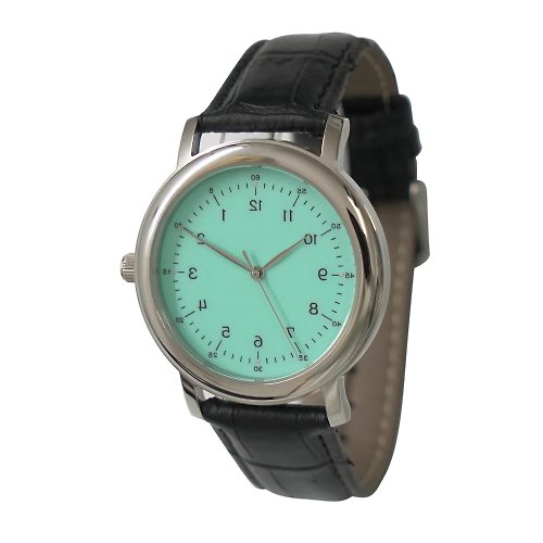 S and M watch 逆時針手錶 優雅款式 數字 Tiffany Blue錶盤 全球免運