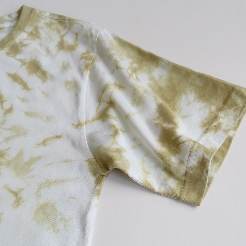 T.H.Ani Handmade Original Tie-Dye Cotton Tee - Original Intention Plant Dye Tie-Dye Natural Dye Couple's Outfit Short Sleeve - อื่นๆ - ผ้าฝ้าย/ผ้าลินิน สีเขียว