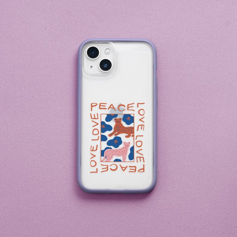 Mod NX邊框背蓋手機殼∣獨家設計/Love & Peace - 豹款 iPhone - 手機配件 - 塑膠 多色