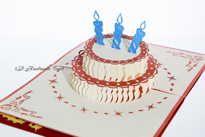 3D birthday pop-up card - Cards & Postcards - Paper Red