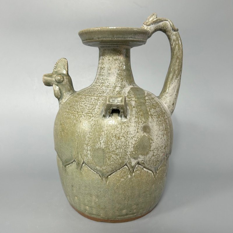 晉青釉盤口龍柄雞首壺 - 擺飾/家飾品 - 陶 卡其色