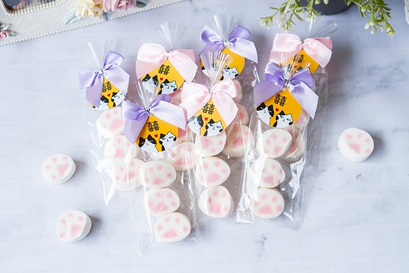 My exclusive tag - 3 pieces of cat palm marshmallows (free name printing for over 100 copies) - ขนมคบเคี้ยว - อาหารสด หลากหลายสี