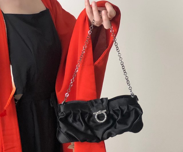 Salvatore Ferragamo ブラックパーティーバッグ Salvatore Ferragamo ブラックパーティーバッグ（Salvatore
