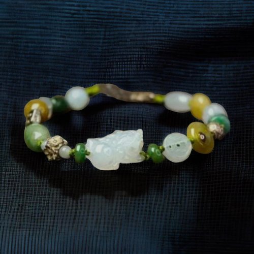 瓔珞珠寶盒 E.L.Jewelry Box 【招財神獸】冰種翡翠貔貅設計款手鍊 | 天然緬甸玉翡翠A貨 |送禮
