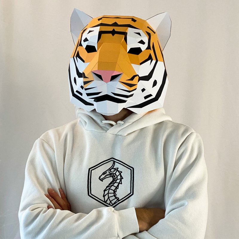 Tiger Mask Papercraft, Pdf, Gurko, Pepakura, Template, 3D Origami - 手工藝教學/工具書 - 其他材質 