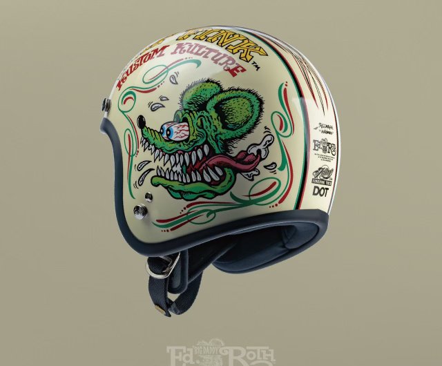 RAT FINK ラットフィンク　ヘルメット シルバー Custom RAT FINK 2024-Run with Rat- カスタム ラット フィンク
