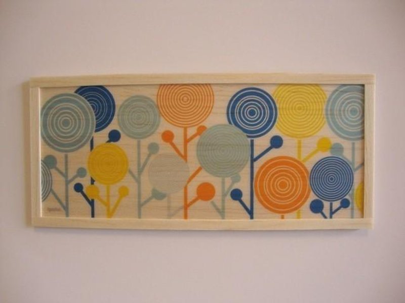 guruguru flower - ウォールデコ・壁紙 - 木製 多色