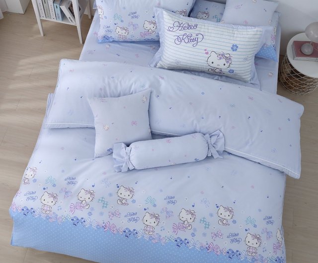 ハローキティ-ベッド＆バッグ兼用掛け布団4点セット-カラフル-2色-台湾