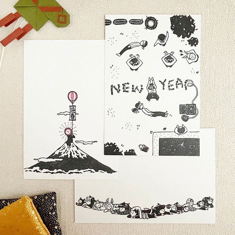 New Year's card set 2025 - การ์ด/โปสการ์ด - กระดาษ ขาว