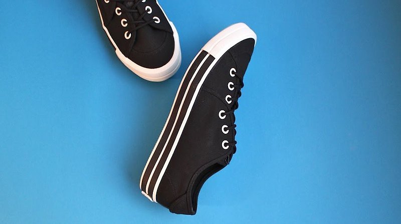 【RFW】SANDWICH-LO STANDARD Casual Shoes - รองเท้าลำลองผู้ชาย - ผ้าฝ้าย/ผ้าลินิน สีดำ
