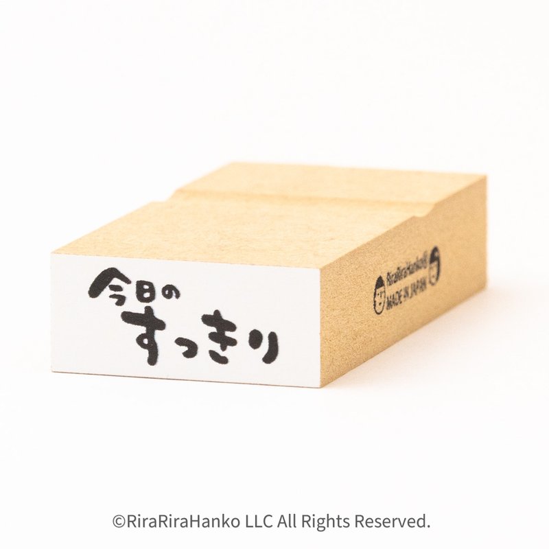 【今日のすっきり】文字はんこ*12mmx28mm*ラバースタンプ*R1009_o - 印章/印台 - 木頭 