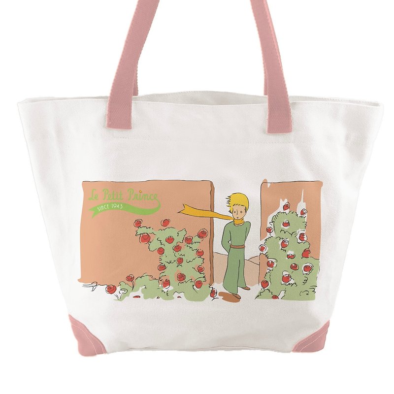Little Prince classic license - ship shopping bag (pink) - กระเป๋าแมสเซนเจอร์ - ผ้าฝ้าย/ผ้าลินิน สึชมพู