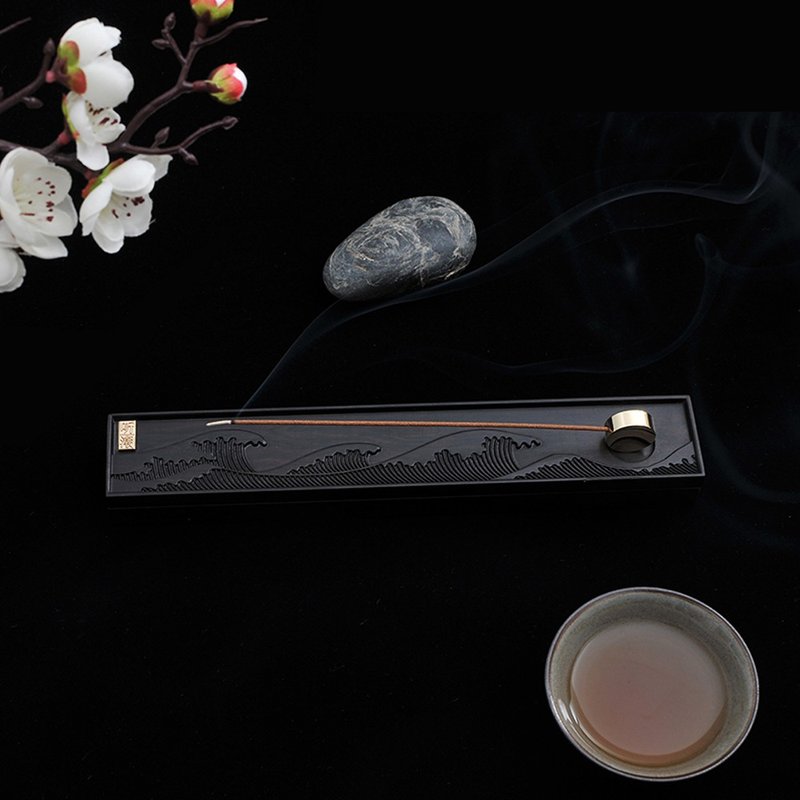 Mountain and sea mood unscented sandalwood incense diffuser for personal use business gift box gift - Fragrances - Wood 