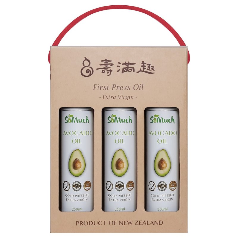 【壽滿趣-Somuch】頂級冷壓初榨酪梨油三入禮盒(250mlx3) - 醬料/調味料 - 其他材質 