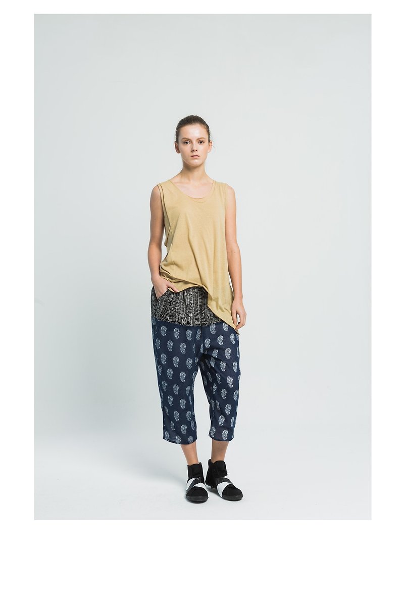 1601E1320 (low-grade fabric drawstring pants) - Women's Pants - Cotton & Hemp 
