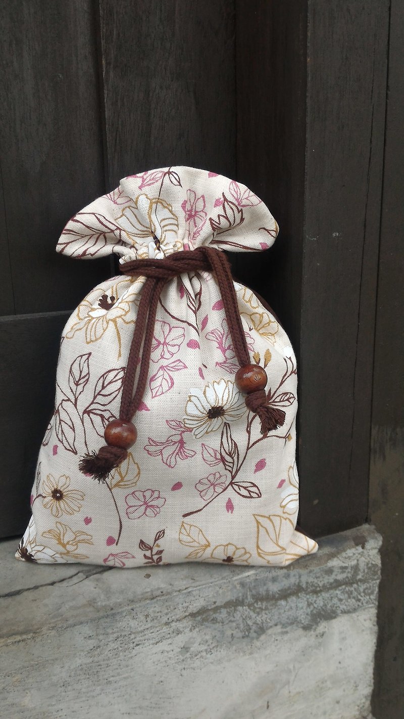 Flower bouquet pocket - กระเป๋าเครื่องสำอาง - ผ้าฝ้าย/ผ้าลินิน 