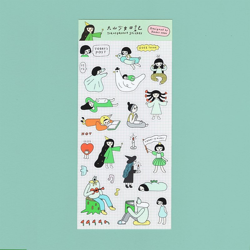 Transparent Stickers-Girl’s Diary - สติกเกอร์ - พลาสติก 