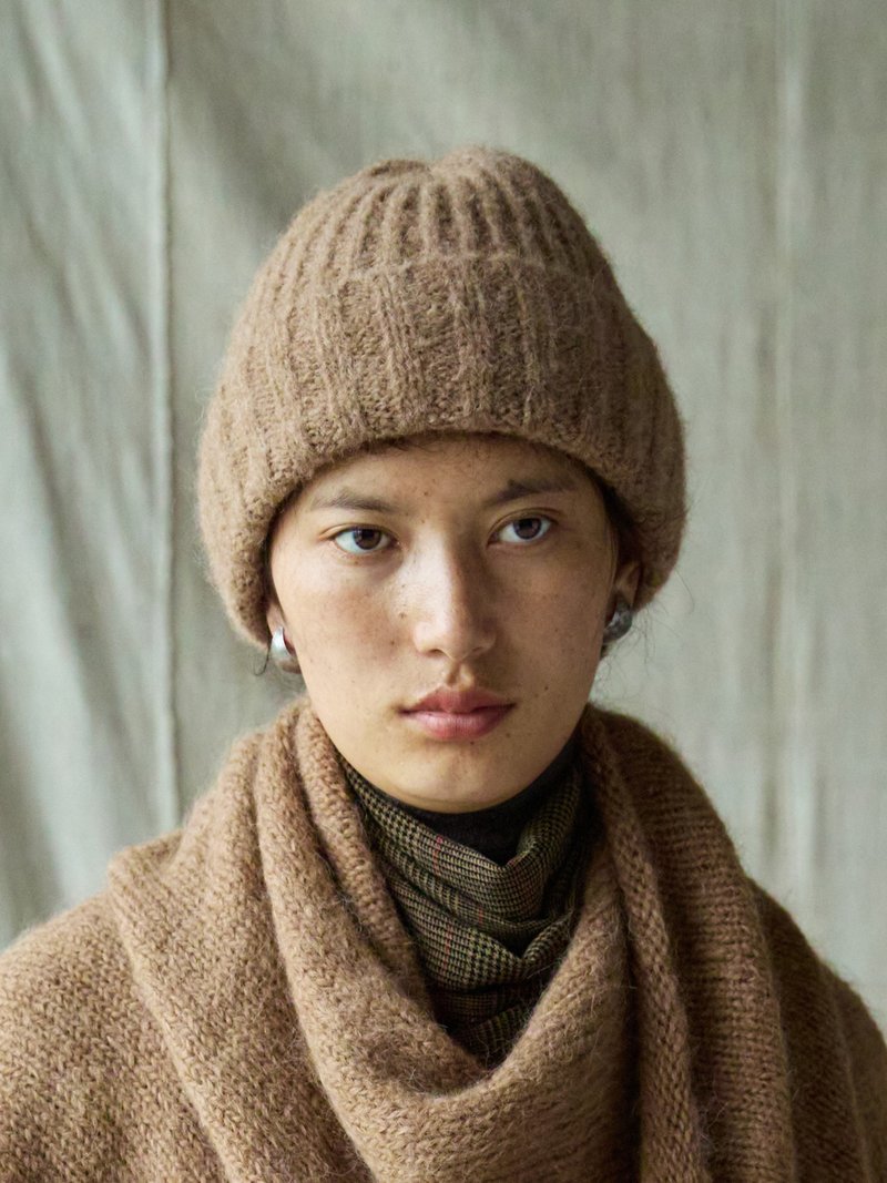 日系復古 / 針織保暖毛線帽 / 羊毛混紡 - 帽 - 其他材質 多色