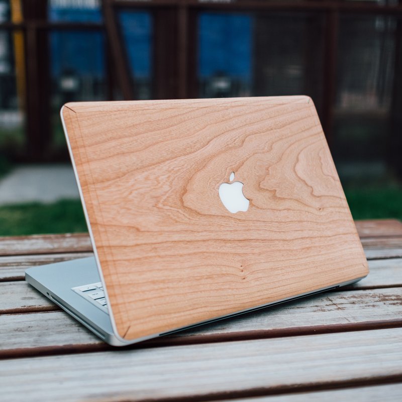 香港品牌 Sell Good 天然櫻桃木 Macbook 貼膜 保護貼 - 平板/電腦保護殼/保護貼 - 木頭 咖啡色