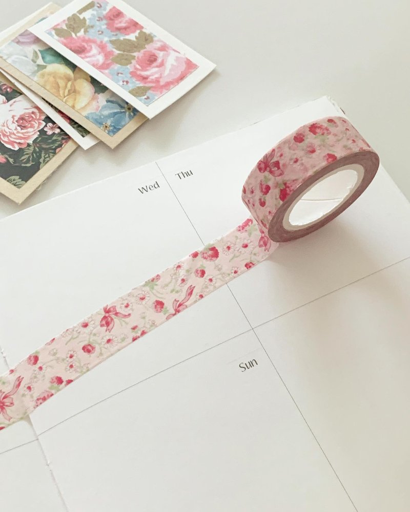 Twinkle Flower Washi Tape - 紙膠帶/和紙/PET - 其他材質 