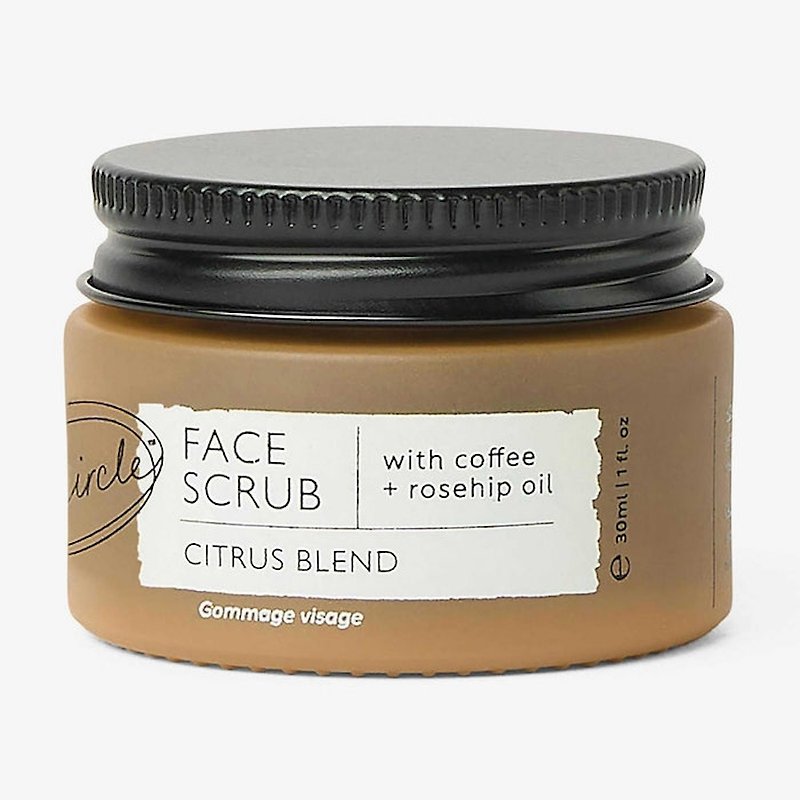 UpCircle Beauty Coffee Face Scrub Citrus Blend for Dry Skin – Travel Size 30ml - Facial Cleansers & Makeup Removers - Eco-Friendly Materials Brown