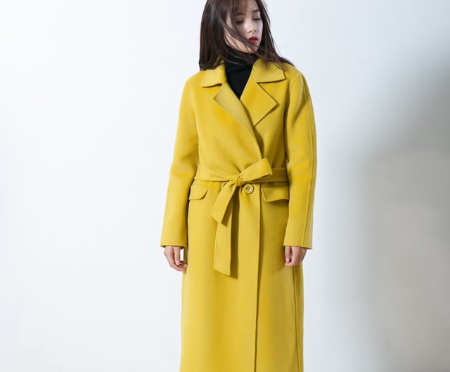 陳庭妮新しい冬の厚いフリースウールコート女性のウールのコートの長い