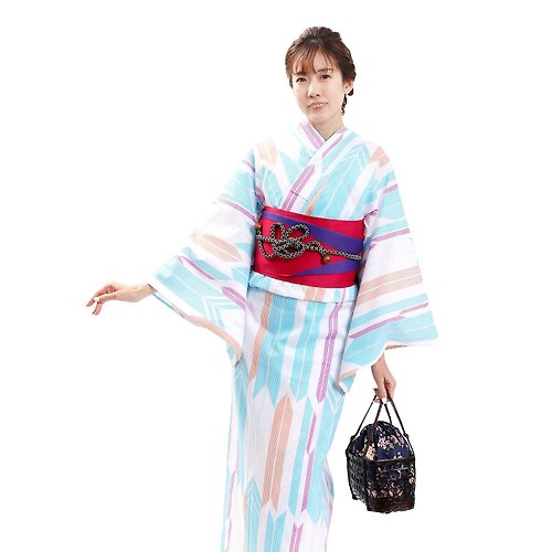 fuukakimono 日本 和服 女性 浴衣 腰封 2件組 F Size x25-205 yukata