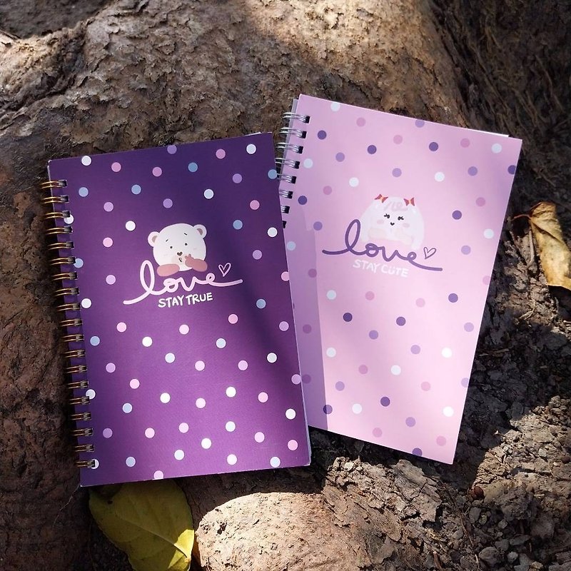 【32K Coil Notebook】B6 Pocket Notebook Diary - สมุดบันทึก/สมุดปฏิทิน - กระดาษ สีม่วง