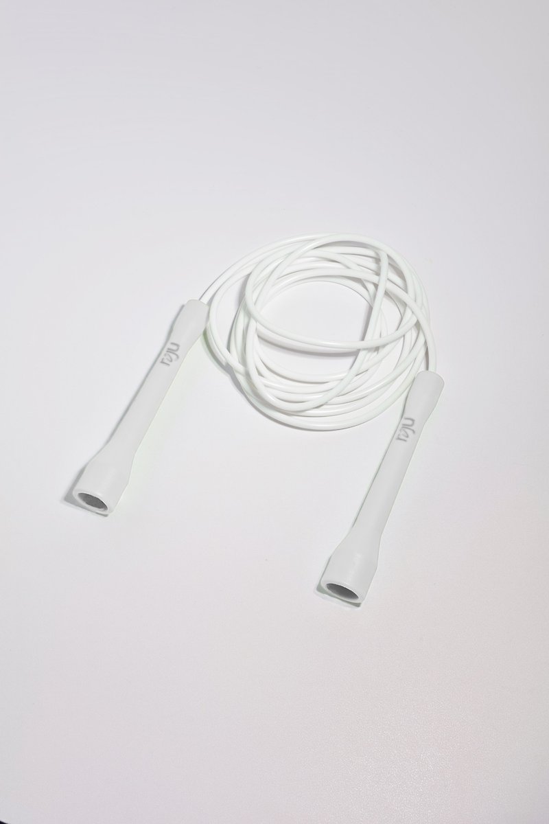 【J3S】跳繩 速度繩 3米 (短柄-星光白) - 運動/健身器材 - 塑膠 白色