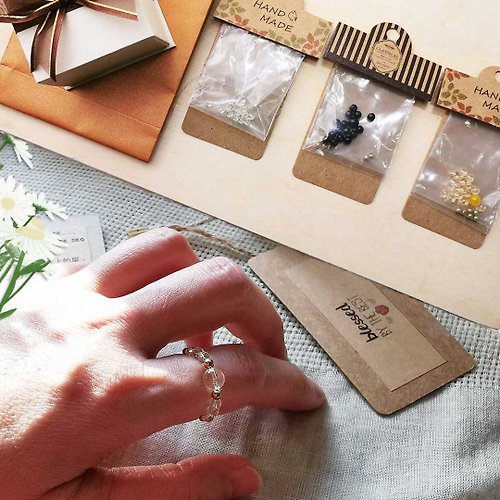 33小物 x JOYSTONE 客製化禮物 DIY材料寶石串珠戒指 選3款 附教學影片