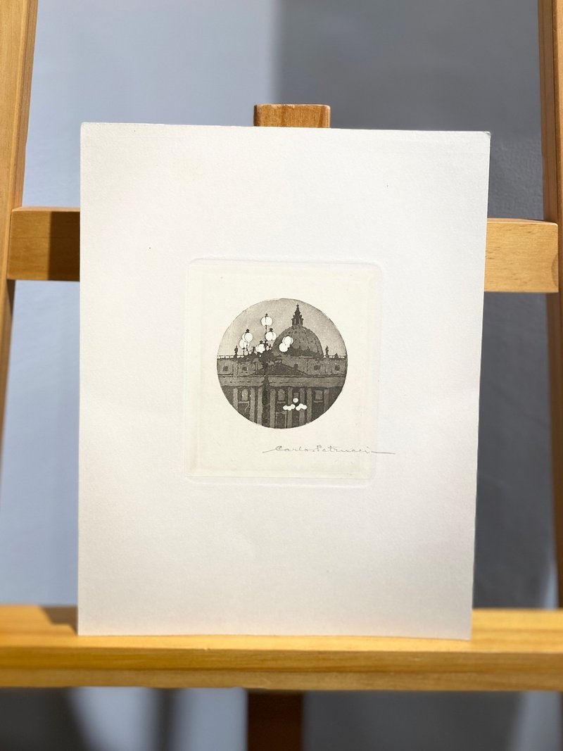 義大利藝術家Alberto Petrucci - 簽名蝕刻版畫 - Etching - 海報/掛畫/掛布 - 紙 黑色