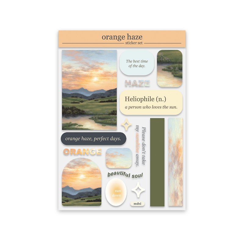 orange haze - sticker set - Stickers - Plastic 