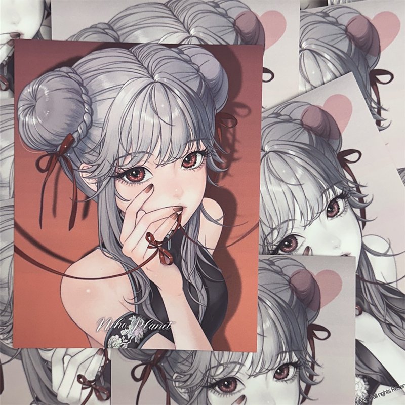 NCHO, NCHO PLANET - 卡片/明信片 - 紙 紅色