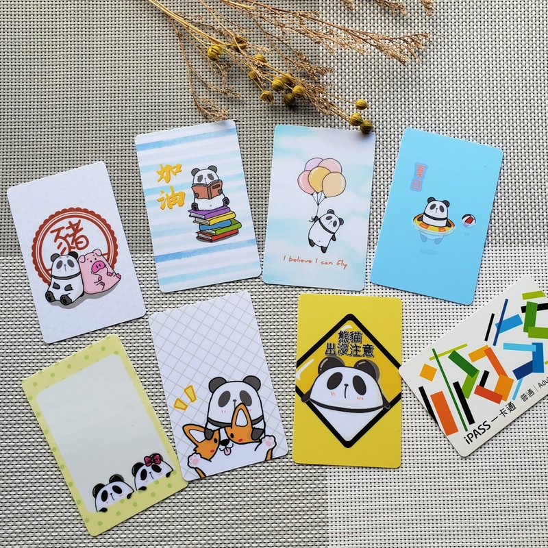 Hong Kong Original [Waterproof Panda Card Sticker] Octopus Card Sticker | Easy Travel Card Sticker | All-in-One Card - Stickers - Waterproof Material Multicolor